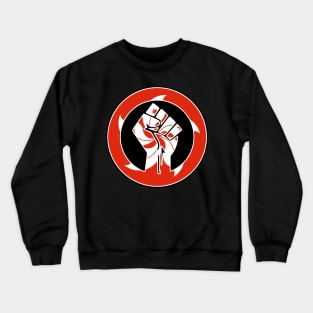 Black Lives Matter Fist Circled Flag Hong Kong Crewneck Sweatshirt